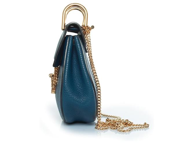 Bolso Drew de cuero azul Chloé - vista 3