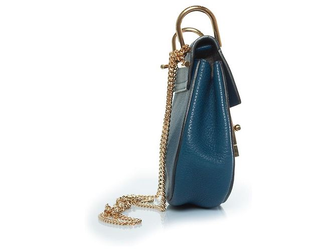 Bolso Drew de cuero azul Chloé - vista 5