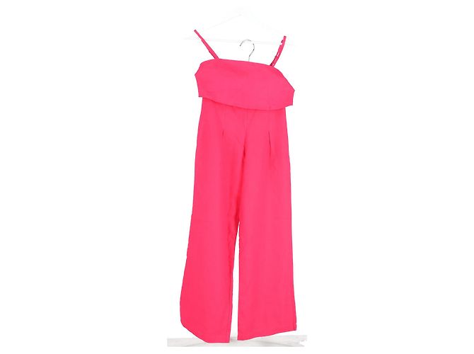 Conjunto de top sem mangas e calças largas em linho rosa Reformation - vista 5