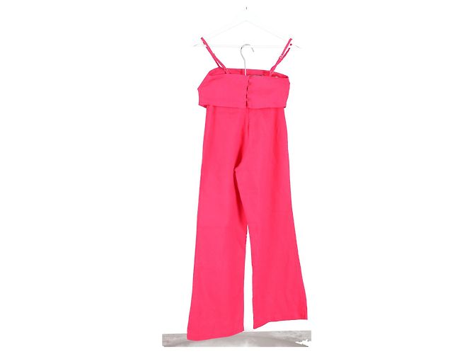 Conjunto de top sem mangas e calças largas em linho rosa Reformation - vista 6