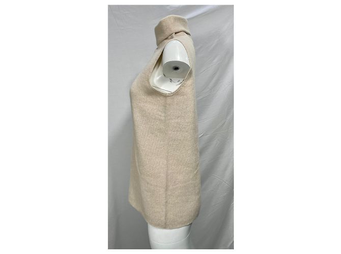 El suéter sin mangas de cachemira beige con cuello alto de The Row - vista 11