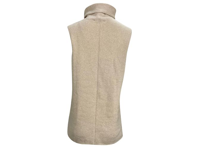 El suéter sin mangas de cachemira beige con cuello alto de The Row - vista 2