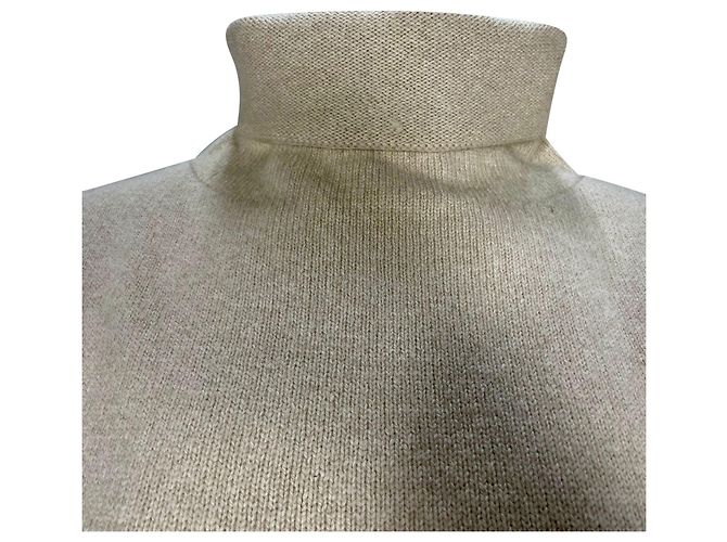 El suéter sin mangas de cachemira beige con cuello alto de The Row - vista 3