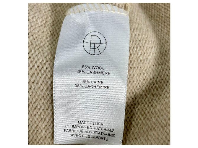 El suéter sin mangas de cachemira beige con cuello alto de The Row - vista 6