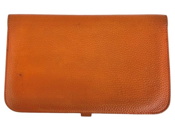 Hermès Portafoglio Lungo GM Dogon Hermes Arancione - vista 2