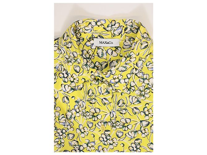 Max Mara Set di camicia e pantaloni corti stampati floreali Max & Co in cotone giallo - vista 10