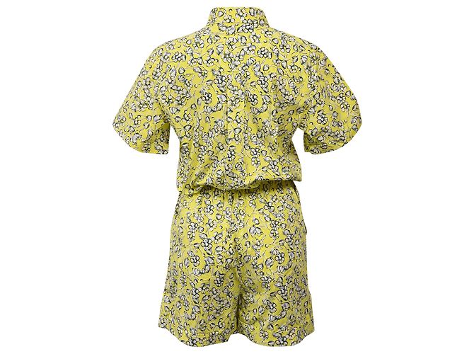 Max Mara Set di camicia e pantaloni corti stampati floreali Max & Co in cotone giallo - vista 3