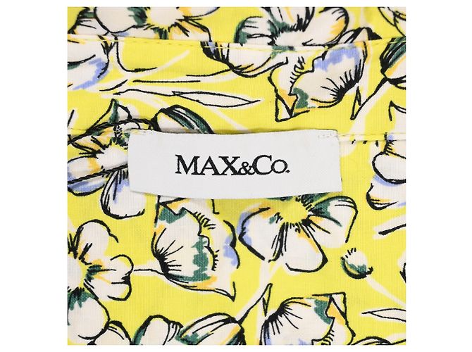 Max Mara Set di camicia e pantaloni corti stampati floreali Max & Co in cotone giallo - vista 4