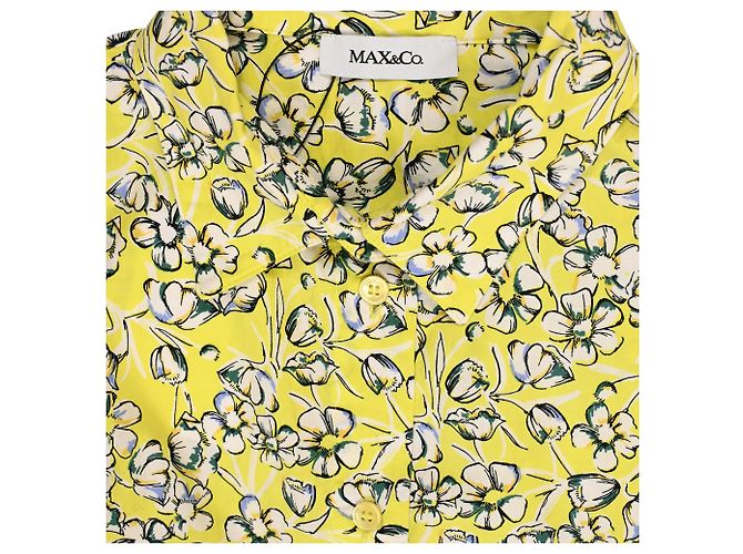 Max Mara Set di camicia e pantaloni corti stampati floreali Max & Co in cotone giallo - vista 5