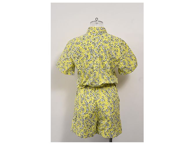 Max Mara Set di camicia e pantaloni corti stampati floreali Max & Co in cotone giallo - vista 8
