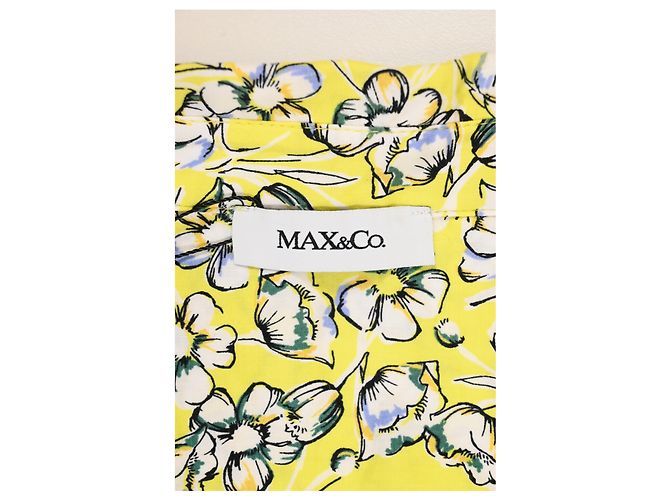 Max Mara Set di camicia e pantaloni corti stampati floreali Max & Co in cotone giallo - vista 9