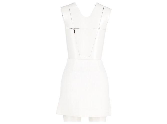 Falda mini de cintura alta Theory en tweed de algodón blanco - vista 6