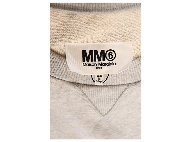 Maison Martin Margiela Vestido de suéter midi sin mangas en capas de Maison Margiela en algodón gris - vista 10