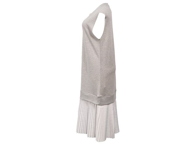 Maison Martin Margiela Vestido de suéter midi sin mangas en capas de Maison Margiela en algodón gris - vista 2
