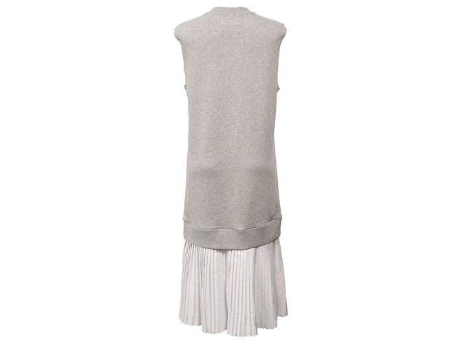 Maison Martin Margiela Vestido de suéter midi sin mangas en capas de Maison Margiela en algodón gris - vista 3