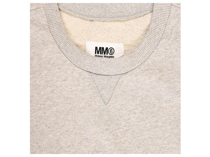 Maison Martin Margiela Vestido de suéter midi sin mangas en capas de Maison Margiela en algodón gris - vista 4