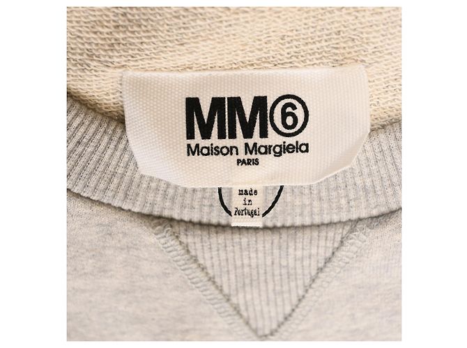 Maison Martin Margiela Vestido de suéter midi sin mangas en capas de Maison Margiela en algodón gris - vista 5