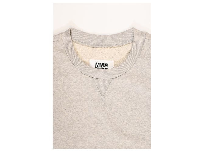 Maison Martin Margiela Vestido de suéter midi sin mangas en capas de Maison Margiela en algodón gris - vista 9