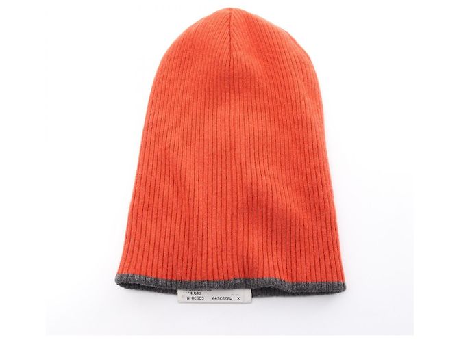 Brunello Cucinelli rotes Cashmere-Strickmütze - Ansicht 2