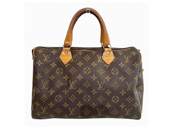 Sac à main Louis Vuitton Monogram Speedy 30 T41526 Marron - vue 2