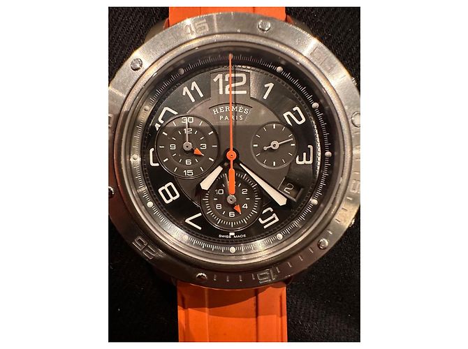 Constance Relógio Hermès Clipper Quartzo Aço Laranja 41mm - vista 3