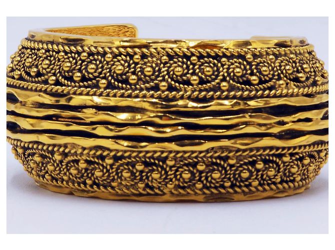 Bracciale e bangles bizantini vintage degli anni '70 di Chanel Gold hardware - vista 5