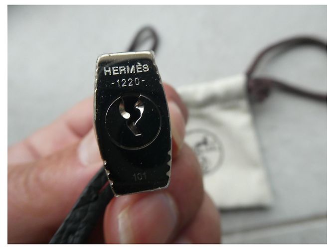campanella, cerniera e lucchetto hermès nuovo per borsa hermès birkin dustbag Nero - vista 4