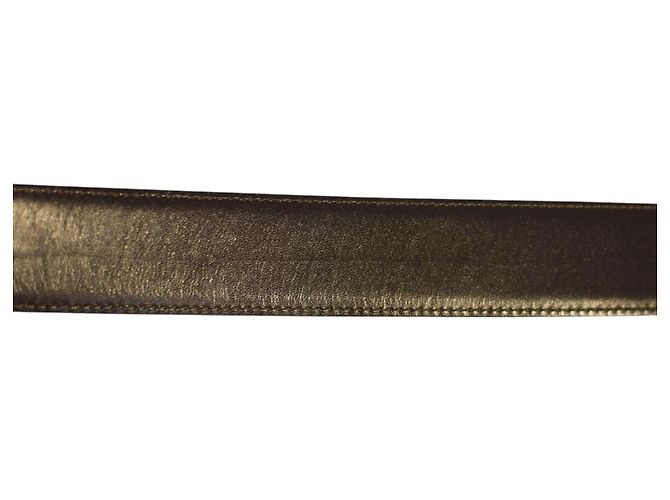 Gucci Gürtel aus schwarzem Leder mit großem G Monogramm - Ansicht 6