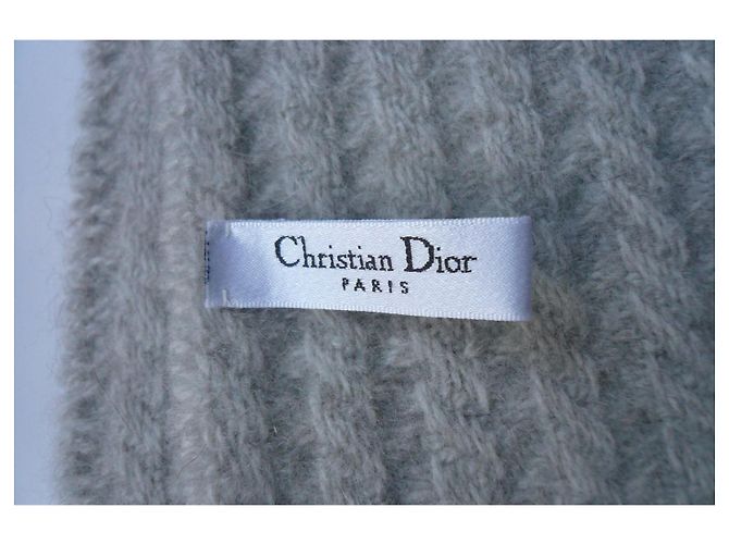 CHRISTIAN DIOR Stola di cashmere grigia nuova per uomo - vista 2