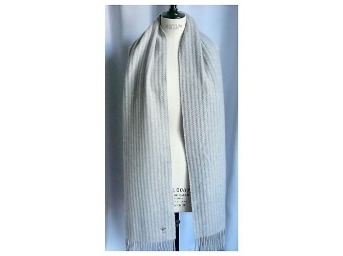 CHRISTIAN DIOR Stola di cashmere grigia nuova per uomo - vista 5