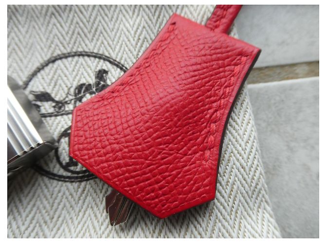 campanella, linguetta e lucchetto hermès nuovo per borsa hermès dustbag Rosso - vista 2