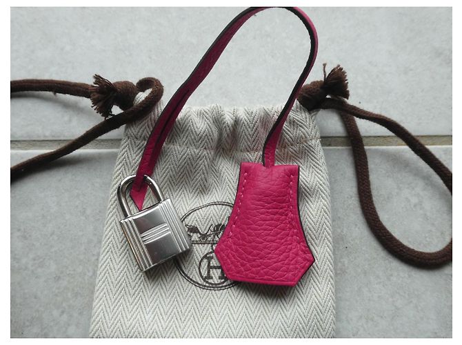 campanella, tirante e lucchetto hermès nuovo per borsa hermès dustbag Rosa - vista 2