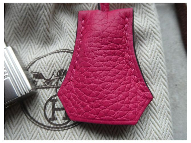campanella, tirante e lucchetto hermès nuovo per borsa hermès dustbag Rosa - vista 3