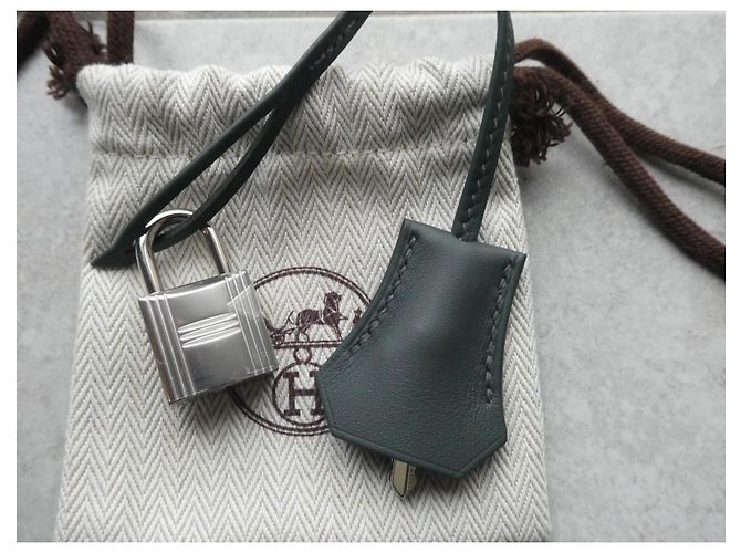 campanella, cerniera e lucchetto hermès nuovo per borsa hermès dustbag Grigio - vista 2