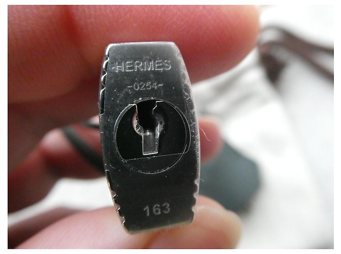 campanella, cerniera e lucchetto hermès nuovo per borsa hermès dustbag Grigio - vista 4