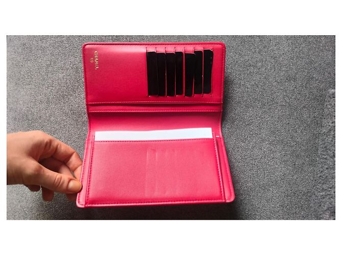 Chanel Boy Geldbörse Rot Leder - Ansicht 6