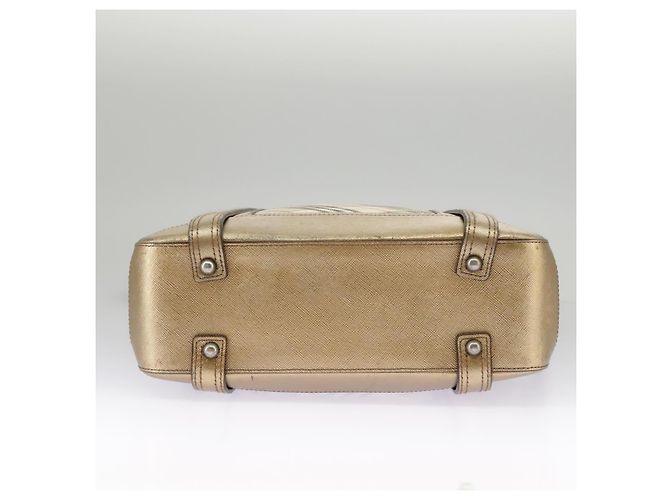 Borsa a spalla Burberry Nova Check in tela di pelle beige oro Auth hk1797 D'oro - vista 11