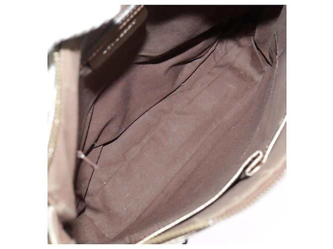 Borsa a spalla Burberry Nova Check in tela di pelle beige oro Auth hk1797 D'oro - vista 19
