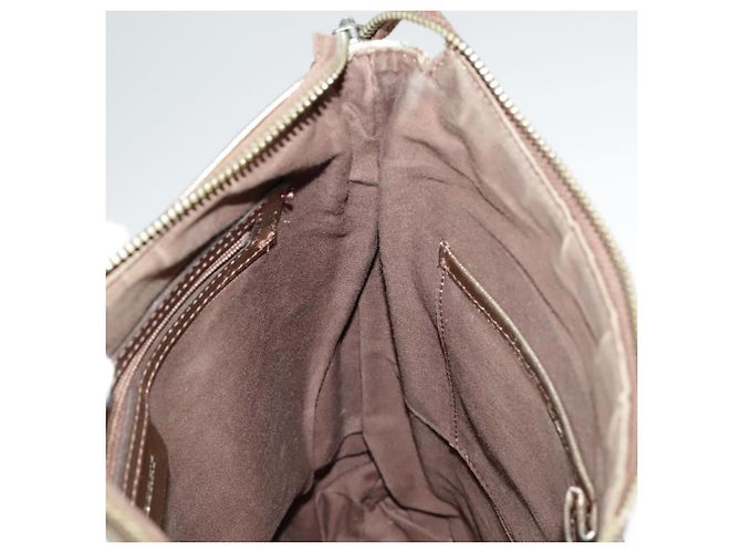 Borsa a spalla Burberry Nova Check in tela di pelle beige oro Auth hk1797 D'oro - vista 20