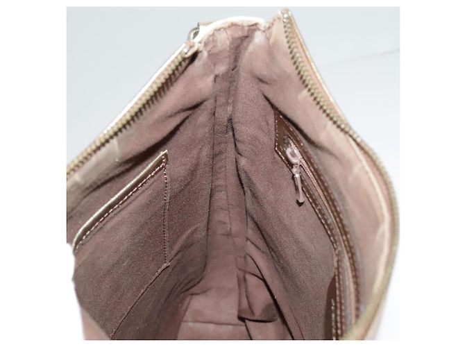 Borsa a spalla Burberry Nova Check in tela di pelle beige oro Auth hk1797 D'oro - vista 21