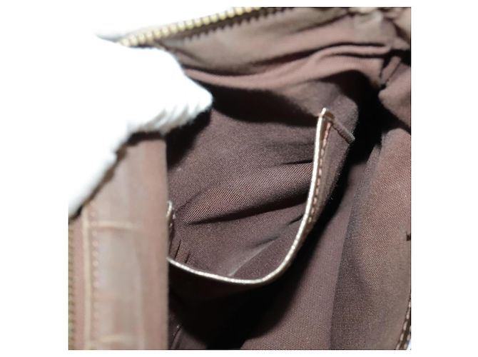 Borsa a spalla Burberry Nova Check in tela di pelle beige oro Auth hk1797 D'oro - vista 26