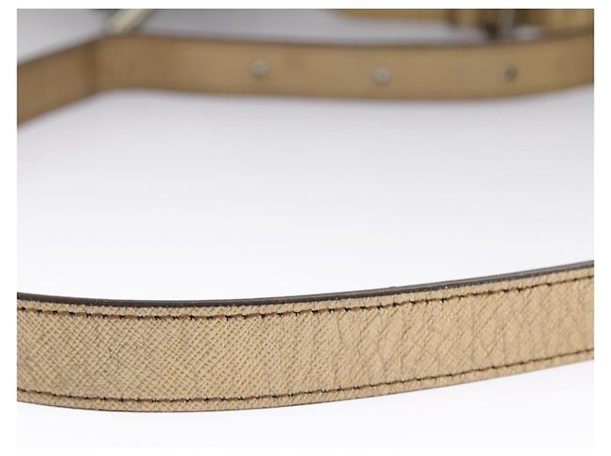 Borsa a spalla Burberry Nova Check in tela di pelle beige oro Auth hk1797 D'oro - vista 8