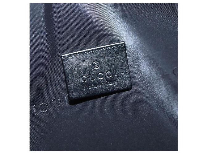 Borsa a mano GUCCI in nylon nero argento autentica mr639 - vista 15