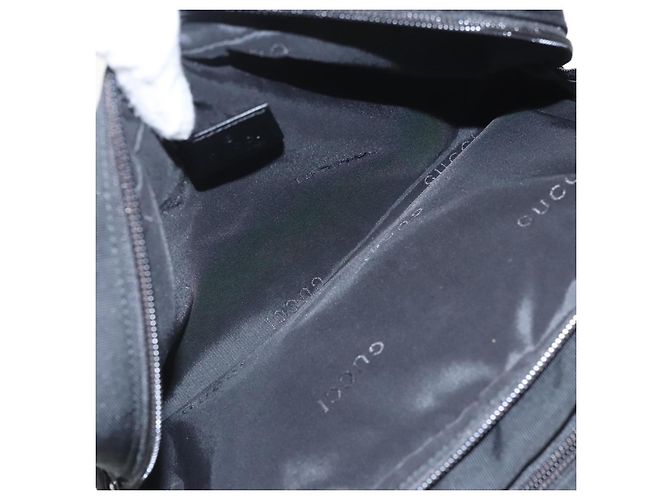 Borsa a mano GUCCI in nylon nero argento autentica mr639 - vista 16
