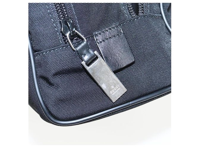 Borsa a mano GUCCI in nylon nero argento autentica mr639 - vista 19