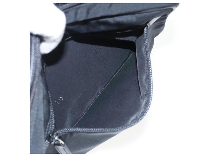 Borsa a mano GUCCI in nylon nero argento autentica mr639 - vista 22