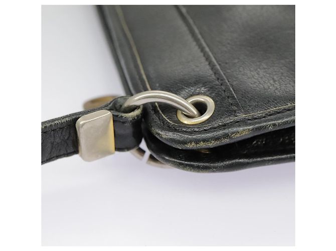 Borsa a spalla Christian Dior in pelle nera Auth 98852 Nero - vista 10