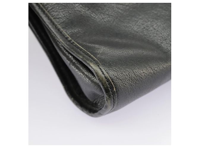 Borsa a spalla Christian Dior in pelle nera Auth 98852 Nero - vista 12