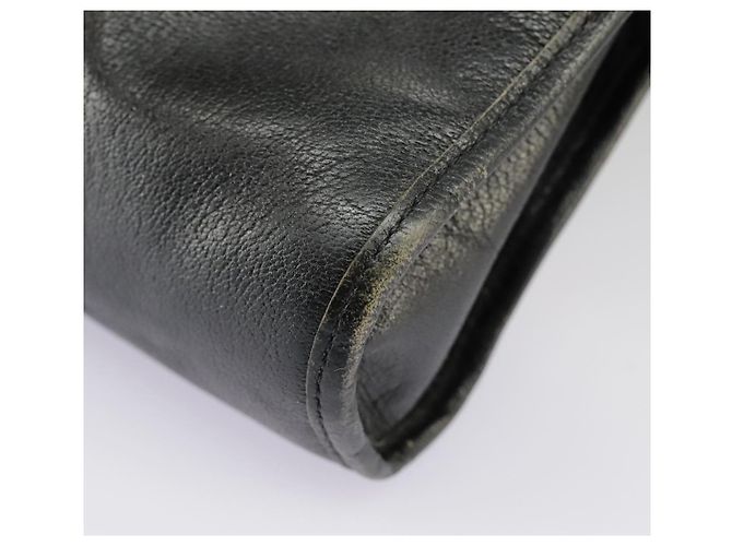 Borsa a spalla Christian Dior in pelle nera Auth 98852 Nero - vista 15
