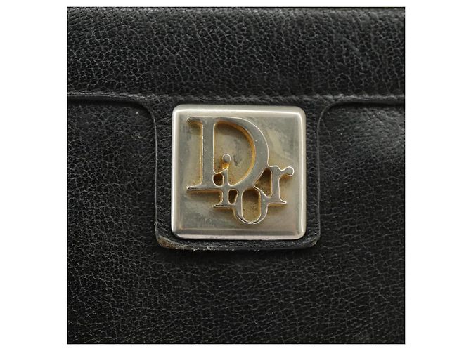 Borsa a spalla Christian Dior in pelle nera Auth 98852 Nero - vista 16